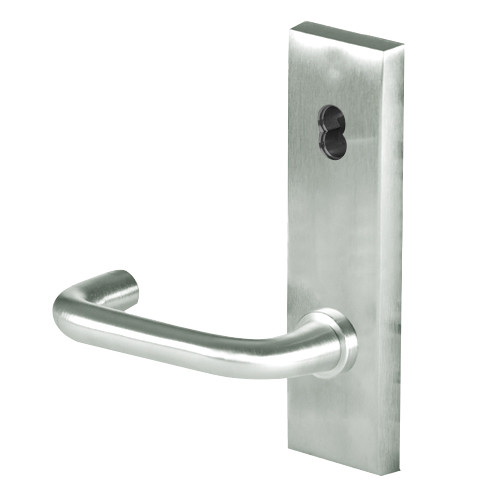 45H7D3N618 Best 40H Series Storeroom Heavy Duty Mortise Lever Lock with Solid Tube Return Style in Bright Nickel