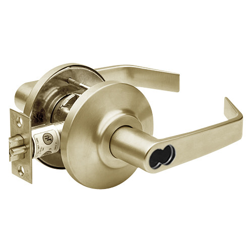7KC57AB15DSTK606 Best 7KC Series Entrance Medium Duty Cylindrical Lever Locks with Contour Angle Return Design in Satin Brass