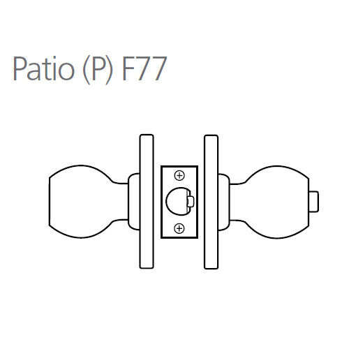8K30P6CSTK612 Best 8K Series Patio Heavy Duty Cylindrical Knob Locks with Tulip Style in Satin Bronze