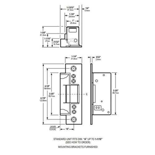 7140-519-628-00 Adams Rite Electric Strike 24VDC Fail Secure in Clear