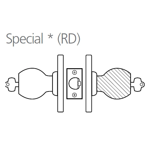 8K47RD6AS3605 Best 8K Series Special Heavy Duty Cylindrical Knob Locks with Tulip Style in Bright Brass