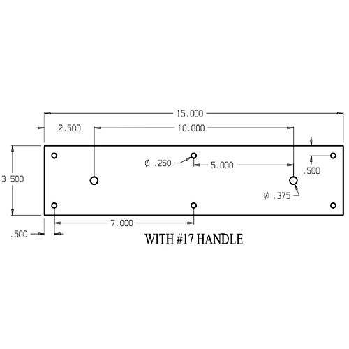 7017-613 Don Jo Pull Plates with 3/4" Round Pulls and 10" center to center length