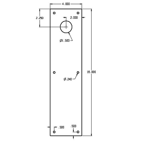 CFD71-629 Don Jo Push Plates with Holes