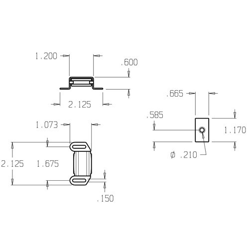 1720-626 Don Jo Magnetic Catch with 1-1/8" x 2-1/16" x 5/8" (inches)