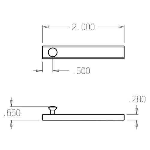 SB-2-619 Don Jo Slide Bolt with size of 5/8 x 2" (inches)