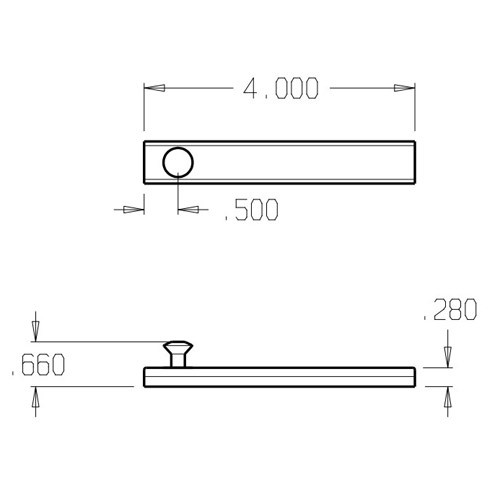 SB-4-613 Don Jo Slide Bolt with size of 5/8 x 4" (inches)