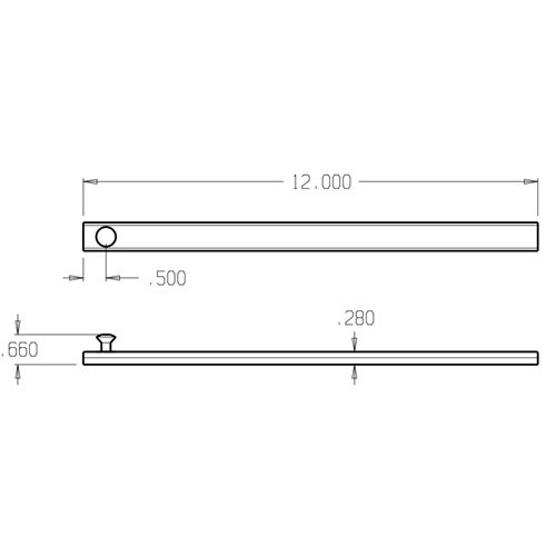 SB-12-613 Don Jo Slide Bolt with size of 5/8 x 12" (inches)