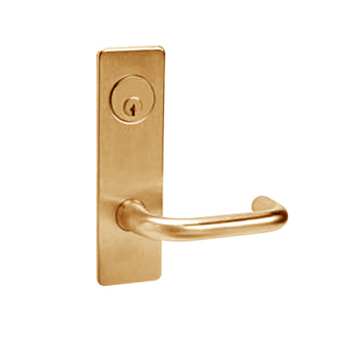 ML2003-LWR-612 Corbin Russwin ML2000 Series Mortise Classroom Locksets with Lustra Lever in Satin Bronze