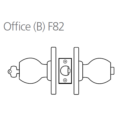 8K47B6CSTK625 Best 8K Series Office Heavy Duty Cylindrical Knob Locks with Tulip Style in Bright Chrome