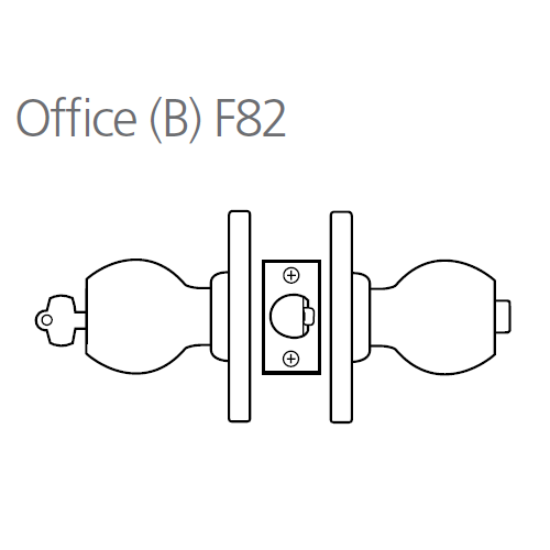 8K47B4CSTK625 Best 8K Series Office Heavy Duty Cylindrical Knob Locks with Round Style in Bright Chrome