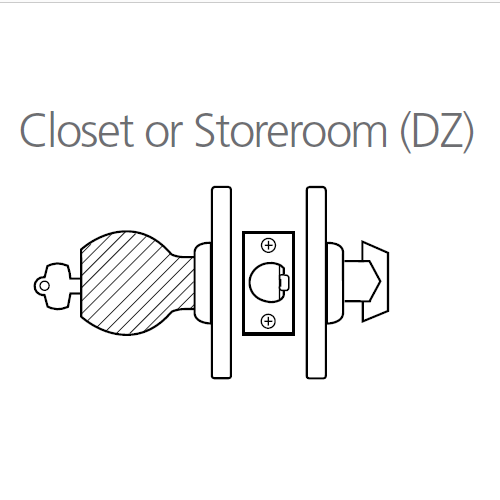 8K57DZ6ASTK613 Best 8K Series Closet or Storeroom Heavy Duty Cylindrical Knob Locks with Tulip Style in Oil Rubbed Bronze