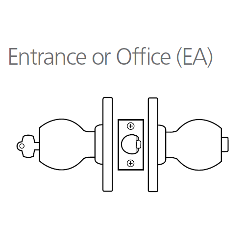 8K47EA6ASTK606 Best 8K Series Entrance or Office Heavy Duty Cylindrical Knob Locks with Tulip Style in Satin Brass