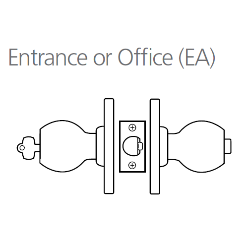 8K47EA4CSTK606 Best 8K Series Entrance or Office Heavy Duty Cylindrical Knob Locks with Round Style in Satin Brass