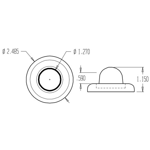 1406-606 Don Jo Wrought Wall Bumper Dimensional View