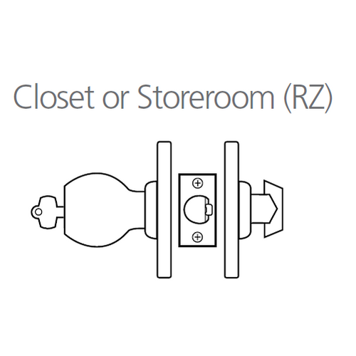 8K47RZ6ASTK612 Best 8K Series Closet or Storeroom Heavy Duty Cylindrical Knob Locks with Tulip Style in Satin Bronze