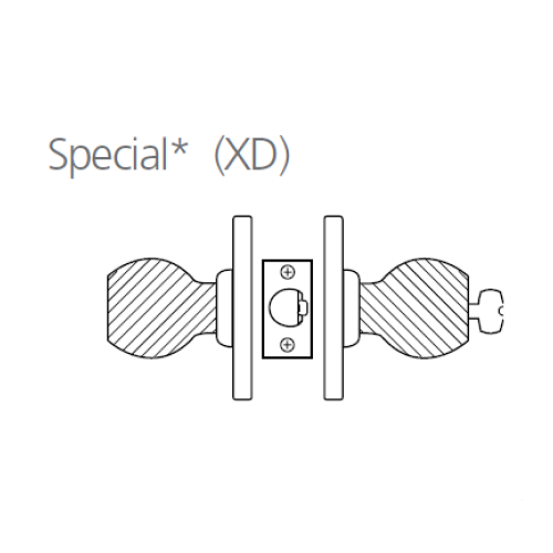 8K47XD4AS3626 Best 8K Series Special Heavy Duty Cylindrical Knob Locks with Round Style in Satin Chrome