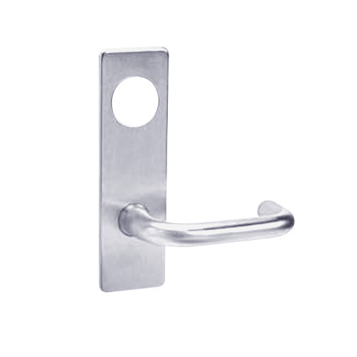 ML2042-LWN-626-CL6 Corbin Russwin ML2000 Series IC 6-Pin Less Core Mortise Entrance Locksets with Lustra Lever in Satin Chrome