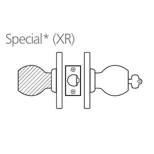 8K57XR4ASTK626 Best 8K Series Special Heavy Duty Cylindrical Knob Locks with Round Style in Satin Chrome