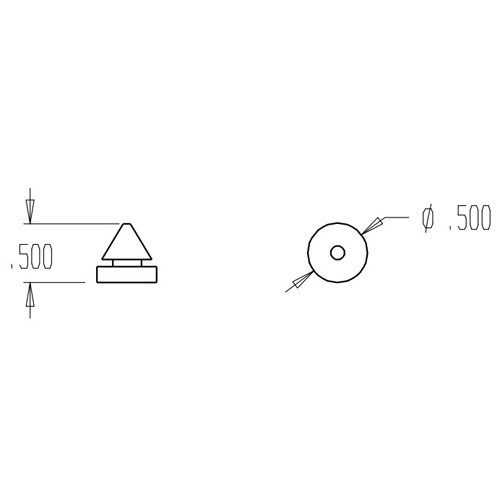 1608-Gray Don Jo Door Silencers Dimensional View