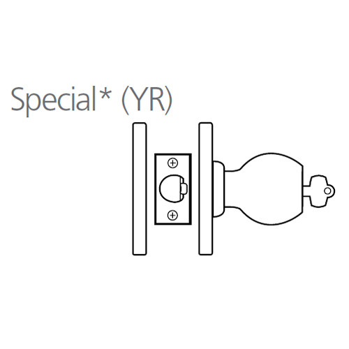 8K47YR6DS3625 Best 8K Series Exit Heavy Duty Cylindrical Knob Locks with Tulip Style in Bright Chrome