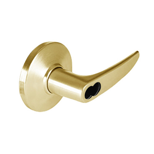 9K47D16DSTK605LM Best 9K Series Storeroom Cylindrical Lever Locks with Curved without Return Lever Design Accept 7 Pin Best Core in Bright Brass