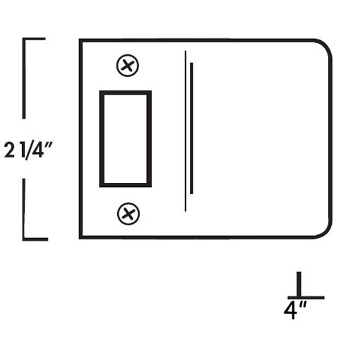 EL-104-DU Don Jo 2-1/4" Extended Lip Strike