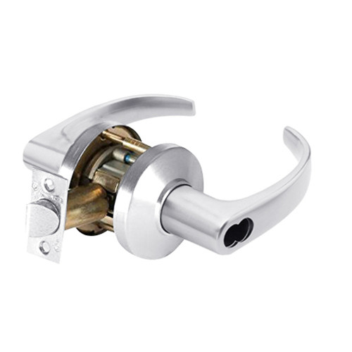 9K37DZ14CSTK625LM Best 9K Series Closet or Storeroom Cylindrical Lever Locks with Curved with Return Lever Design Accept 7 Pin Best Core in Bright Chrome