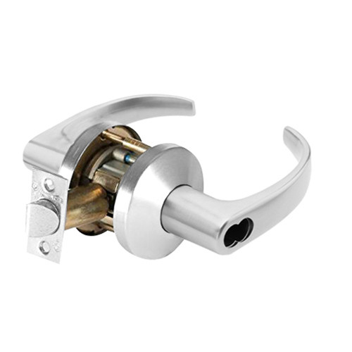 9K37RZ14KSTK625LM Best 9K Series Closet or Storeroom Cylindrical Lever Locks with Curved with Return Lever Design Accept 7 Pin Best Core in Bright Chrome