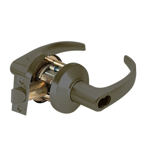 9K37XD14CS3613LM Best 9K Series Special Function Cylindrical Lever Locks with Curved with Return Lever Design Accept 7 Pin Best Core in Oil Rubbed Bronze