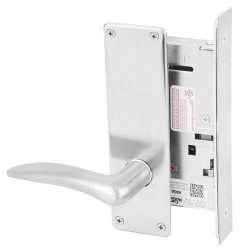 ML2030-DSN-625-LH-M31 Corbin Russwin ML2000 Series Mortise Privacy Locksets with Drike Lever in Bright Chrome