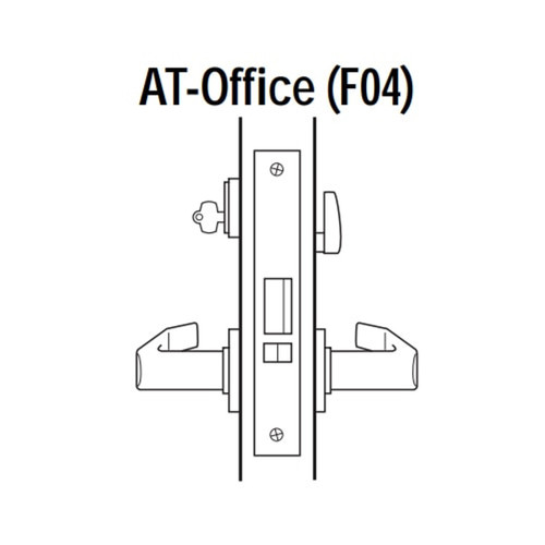 45H7AT16S626VIT Best 40H Series Office Heavy Duty Mortise Lever Lock with Curved with No Return and Visual Thumbturn Indicato in Satin Chrome