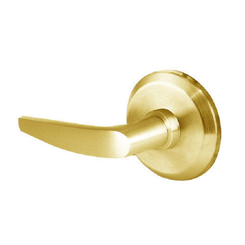 45HW7TWEU16S605RQE Best 40HW series Double Key Deadbolt Fail Secure Electromechanical Mortise Lever Lock with Curved w/ No Return Style in Bright Brass