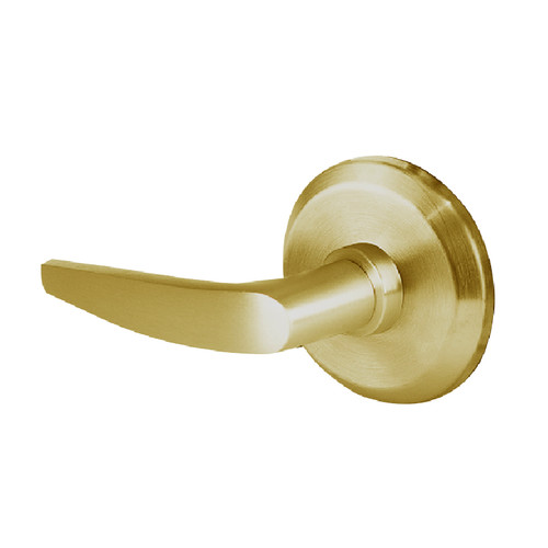 45HW7DEL16S606RQE Best 40HW series Single Key Latch Fail Safe Electromechanical Mortise Lever Lock with Curved w/ No Return Style in Satin Brass
