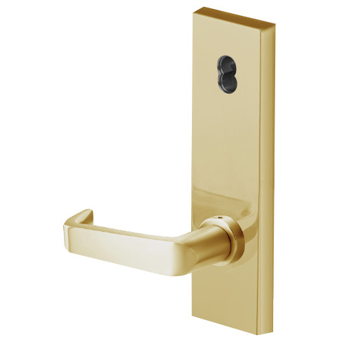 45HW7WEU15N606 Best 40HW series Double Key Latch Fail Secure Electromechanical Mortise Lever Lock with Contour w/ Angle Return Style in Satin Brass