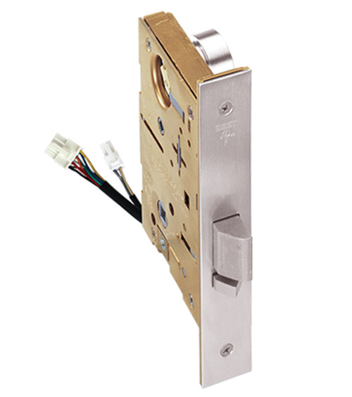 45HW7WEU12J619RQE Best 40HW series Double Key Latch Fail Secure Electromechanical Mortise Lever Lock with Solid Tube w/ No Return Style in Satin Nickel