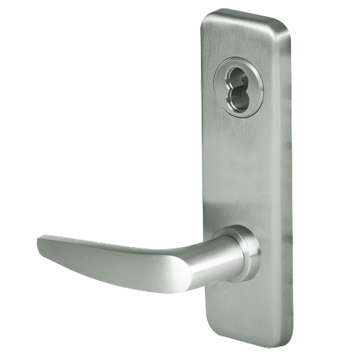 45HW7TDEU16J619RQE Best 40HW series Single Key Deadbolt Fail Secure Electromechanical Mortise Lever Lock with Curved w/ No Return Style in Satin Nickel