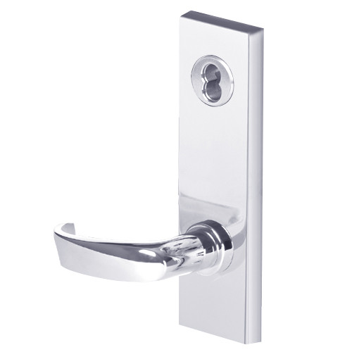 45HW7TWEL14M62512V Best 40HW series Double Key Deadbolt Fail Safe Electromechanical Mortise Lever Lock with Curved w/ Return Style in Bright Chrome