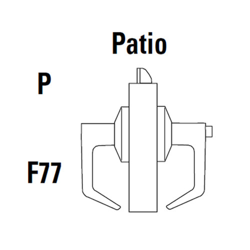 9K30P14DSTK612LM Best 9K Series Patio Heavy Duty Cylindrical Lever Locks in Satin Bronze