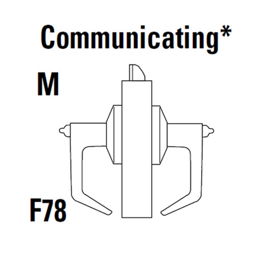 9K30M14CSTK626LM Best 9K Series Communicating Heavy Duty Cylindrical Lever Locks in Satin Chrome