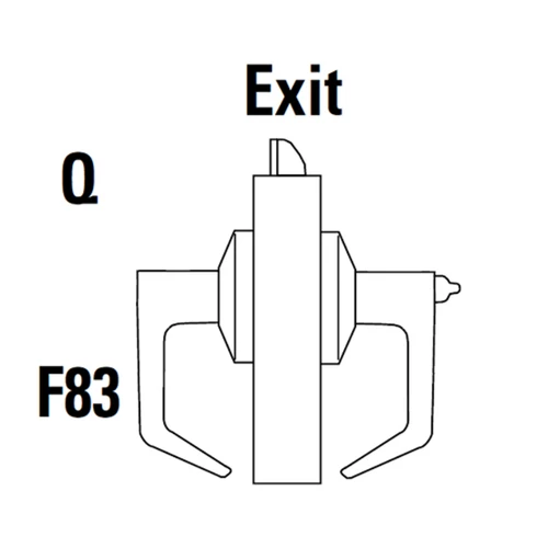 9K30Q15KS3612LM Best 9K Series Exit Heavy Duty Cylindrical Lever Locks with Contour Angle with Return Lever Design in Satin Bronze