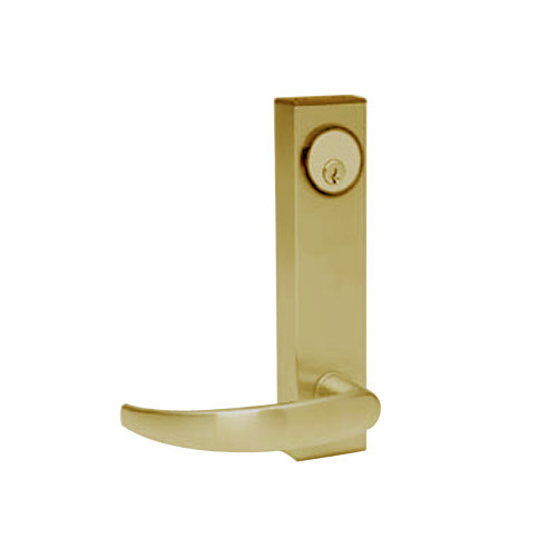 3080E-01-0-9U-30 US4 Adams Rite Electrified Entry Trim with Curve Lever in Satin Brass Finish