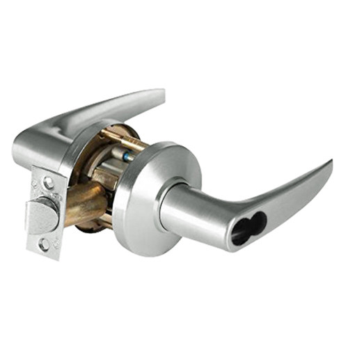 9K37G16CSTK618LM Best 9K Series Storeroom Cylindrical Lever Locks with Curved without Return Lever Design Accept 7 Pin Best Core in Bright Nickel