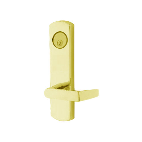 3080E-03-0-33-30 US3 Adams Rite Electrified Entry Trim with Square Lever in Bright Brass Finish
