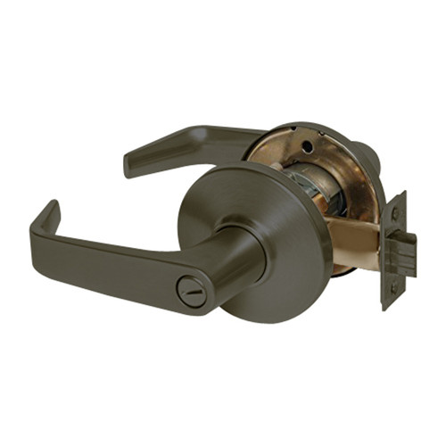 9K50L15DSTK613LM Best 9K Series Privacy Heavy Duty Cylindrical Lever Locks with Contour Angle with Return Lever Design in Oil Rubbed Bronze