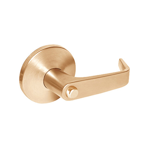 9K50LL15LSTK611LM Best 9K Series Hospital Privacy Heavy Duty Cylindrical Lever Locks with Contour Angle with Return Lever Design in Bright Bronze