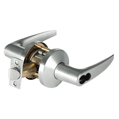 9K47W16KS3618LM Best 9K Series Institutional Cylindrical Lever Locks with Curved without Return Lever Design Accept 7 Pin Best Core in Bright Nickel