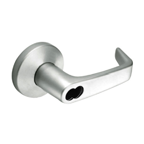 9K47C15KSTK619LM Best 9K Series Corridor Cylindrical Lever Locks with Contour Angle with Return Lever Design Accept 7 Pin Best Core in Satin Nickel