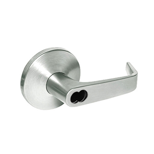 9K57T15LS3619LM Best 9K Series Dormitory Cylindrical Lever Locks with Contour Angle with Return Lever Design Accept 7 Pin Best Core in Satin Nickel
