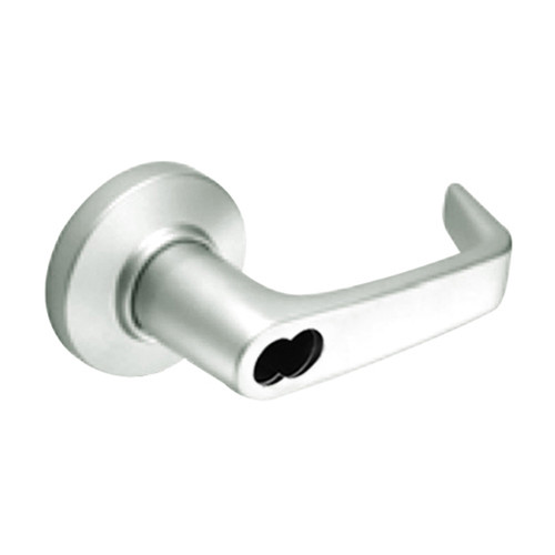 9K47A15CSTK618 Best 9K Series Dormitory or Storeroom Cylindrical Lever Locks with Contour Angle with Return Lever Design Accept 7 Pin Best Core in Bright Nickel