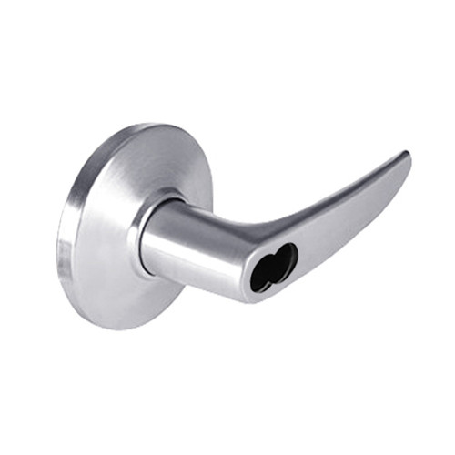 9K47A16DSTK625 Best 9K Series Dormitory or Storeroom Cylindrical Lever Locks with Curved without Return Lever Design Accept 7 Pin Best Core in Bright Chrome